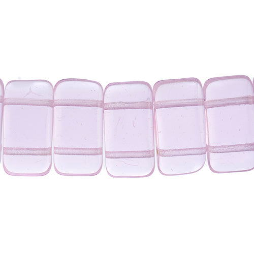Czech Glass Beads - 2 Hole Carrier - Pink (strand 15)
