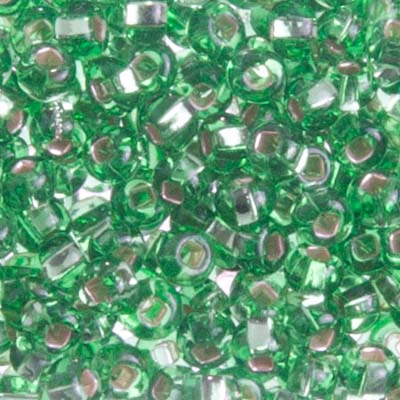 Czech Seed Beads - 6/0 - Silver Lined Limegreen (22g)