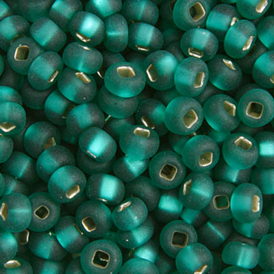 Czech Seed Beads - 6/0 - Silver Lined Matte Teal Green (22g)