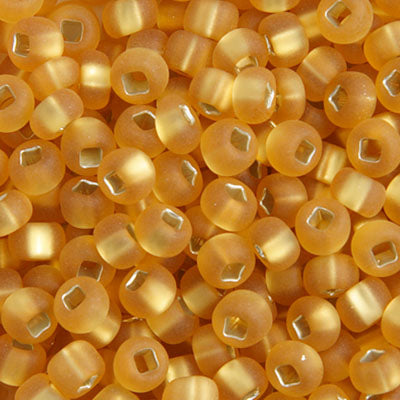 Czech Seed Beads - 6/0 - Silver Lined Gold Matte (22g)
