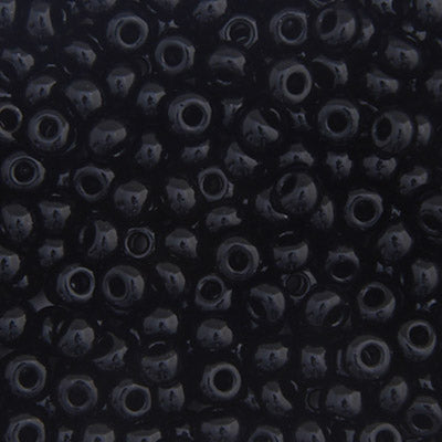 Czech Seed Beads - 6/0 - Opaque Black (22g)