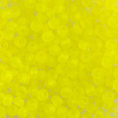 Czech Seed Beads - 6/0 - Transparent Neon Yellow (22g)