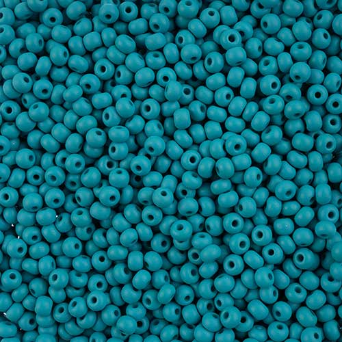 Czech Seed Beads - 6/0 - Permalux Teal Matte (Tube)