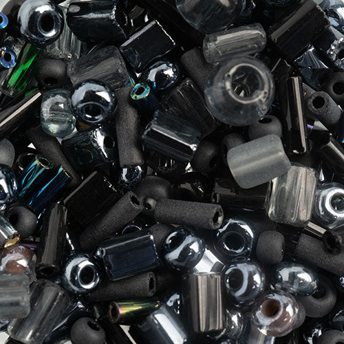 Czech Seed Beads - 10/0 - Assorted 10/0 Black Diamond (22g)