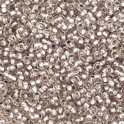 Czech Seed Beads - 10/0 - Silver lined Light Grey Solgel (hank)