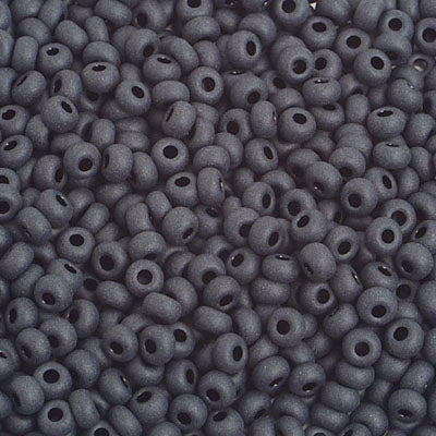 Czech Seed Beads - 8/0 - Opaque Matte Black (20g)