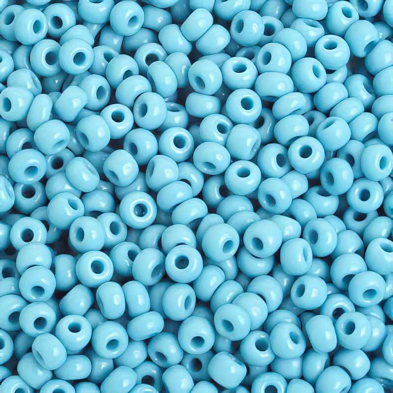Czech Seed Beads - 6/0 - Opaque Turquoise Blue (20g)
