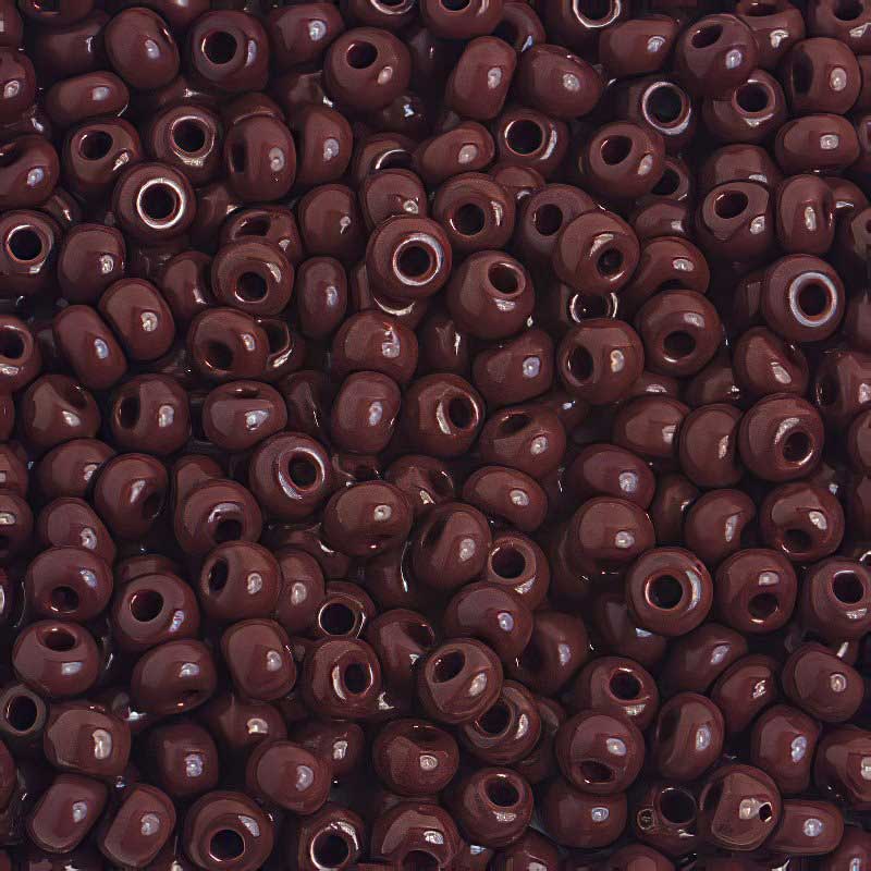 Czech Seed Beads - 6/0 - Opaque Dark Brown (20g)