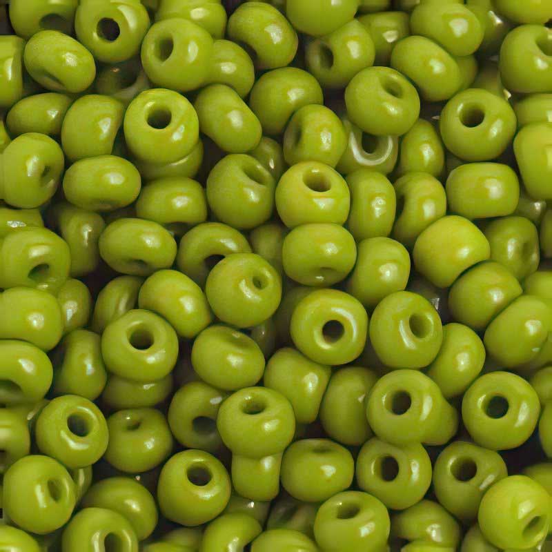 Czech Seed Beads - 6/0 - Opaque Light Pea Green (20g)
