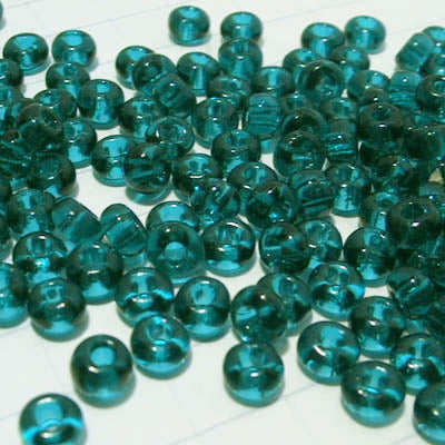 Czech Seed Beads - 6/0 - Transparent Teal (20g)