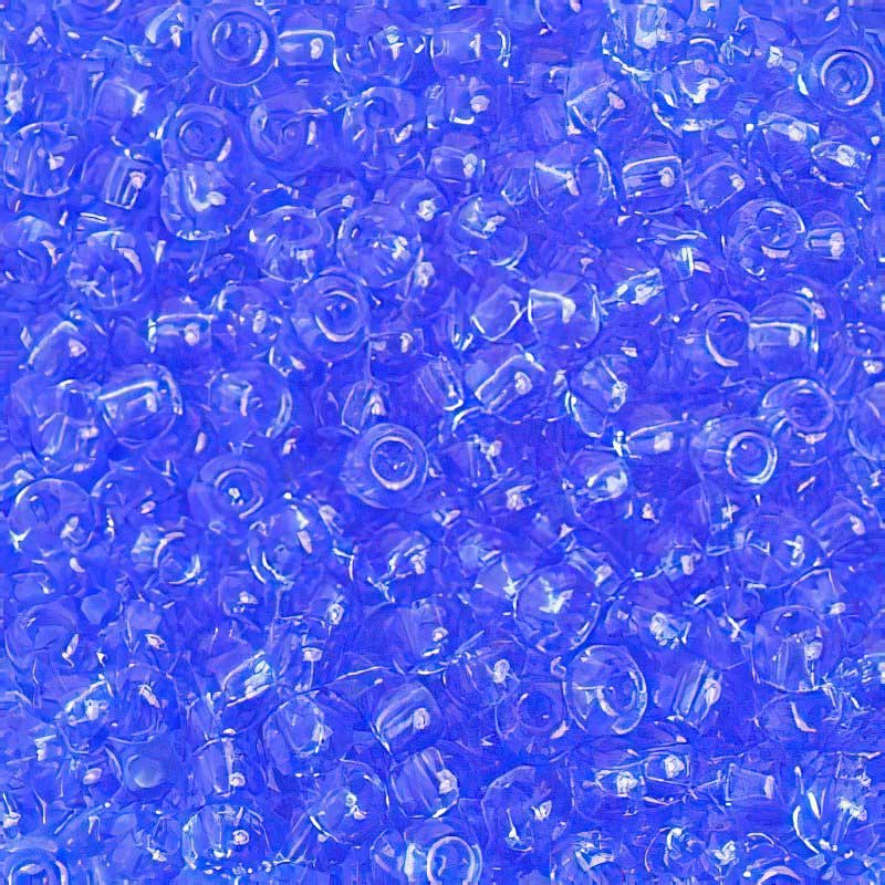 Czech Seed Beads - 6/0 - Transparent Medium Blue (20g)