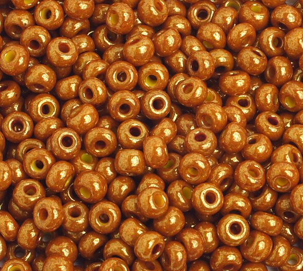 Czech Seed Beads - 6/0 - Opaque Light Brown Lustre (20g)