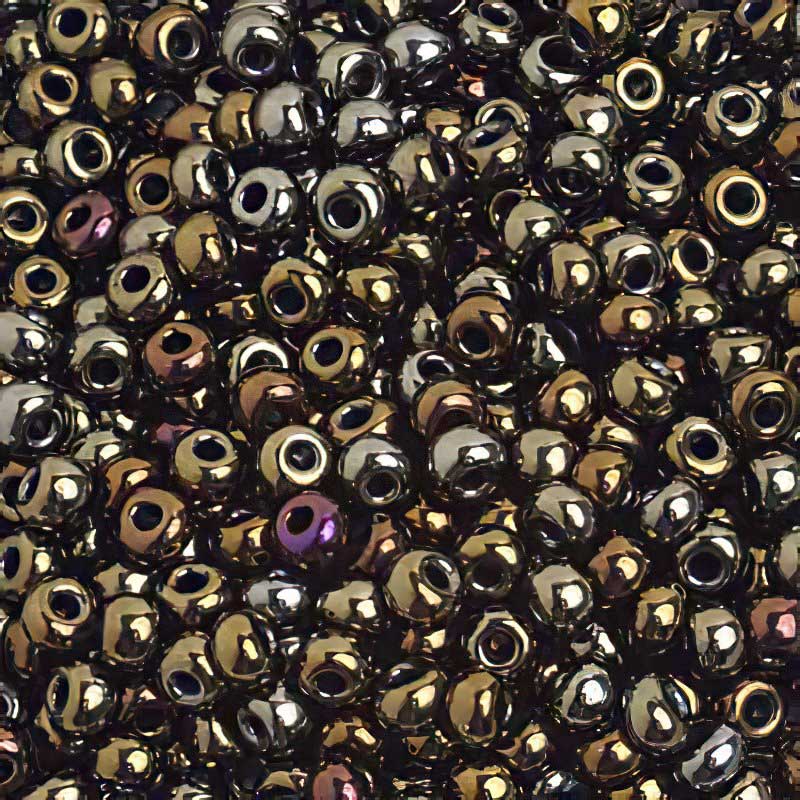 Czech Seed Beads - 6/0 - Opaque Brown AB (20g)
