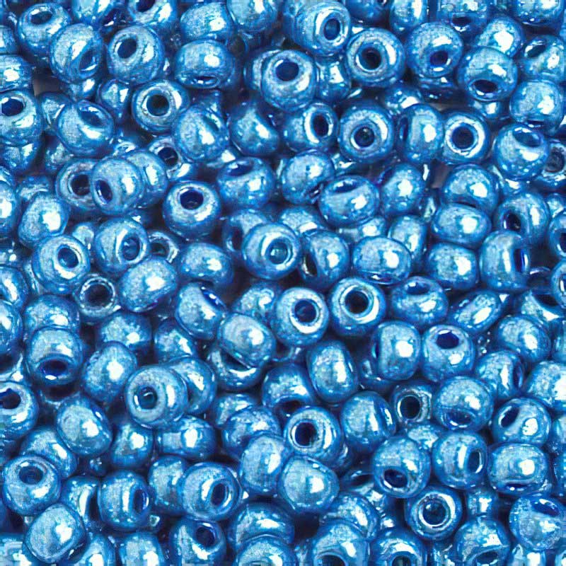 Czech Seed Beads - 6/0 - Opaque Metallic Blue (20g)