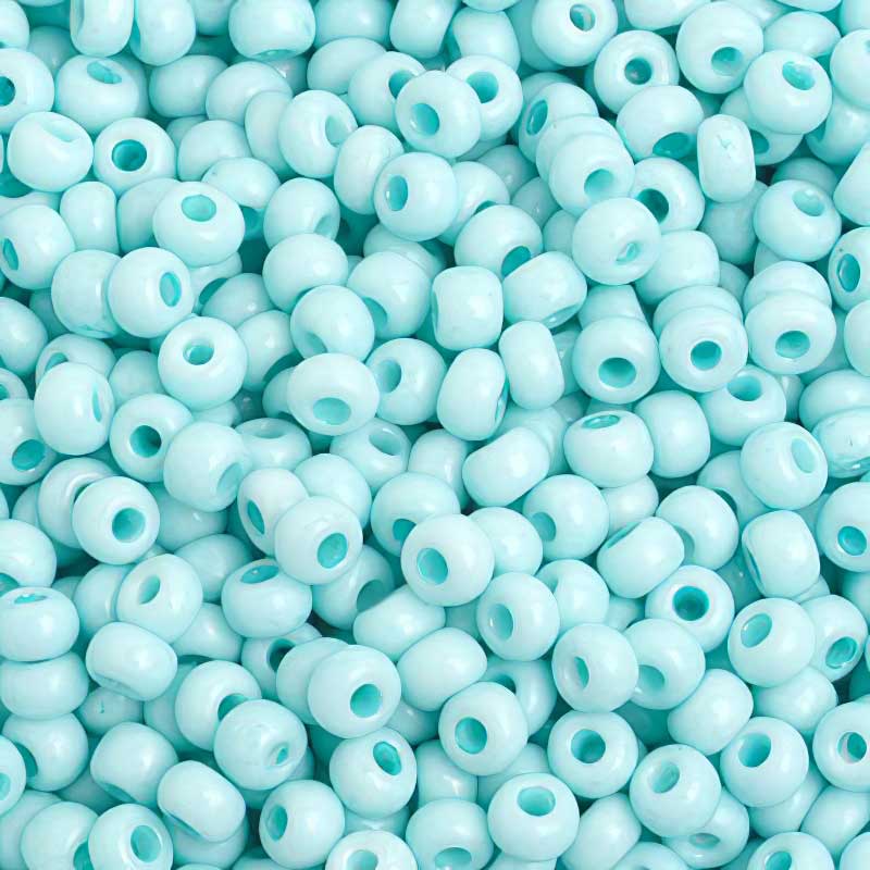Czech Seed Beads - 6/0 - Chalk Light Turquoise Solgel (20g)