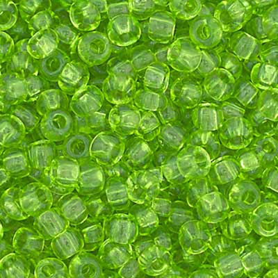 Czech Seed Beads - 11/0 - Transparent Light Green (23g)