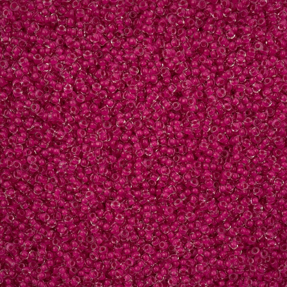 Czech Seed Beads - 11/0 - Crystal Color Lined Terra Intensive Pink