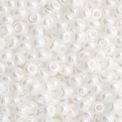 Czech Seed Beads - 11/0 - Opaque White Luster (23g)