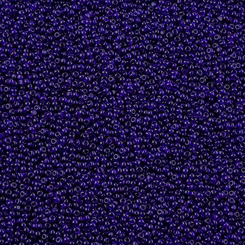Czech Cut Seedbeads - 13/0 - Transparent Dark Royal Blue (10g)