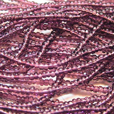 Czech Cut Seedbeads - 13/0 - Transparent Dark Amethyst (hank)