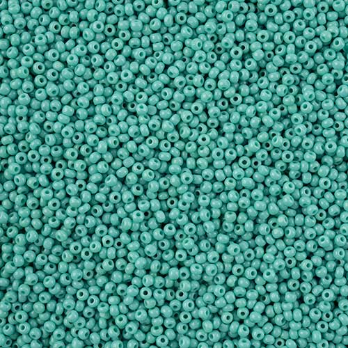 Czech Cut Seedbeads - 11/0 - Opaque Turquoise (10g)