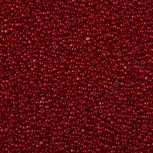 Czech Cut Seedbeads - 11/0 - Transparent Red (10g)
