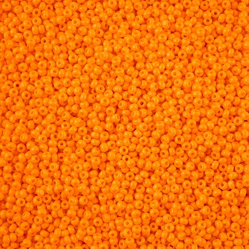 Czech Cut Seedbeads - 11/0 - Opaque Light Orange (10g)