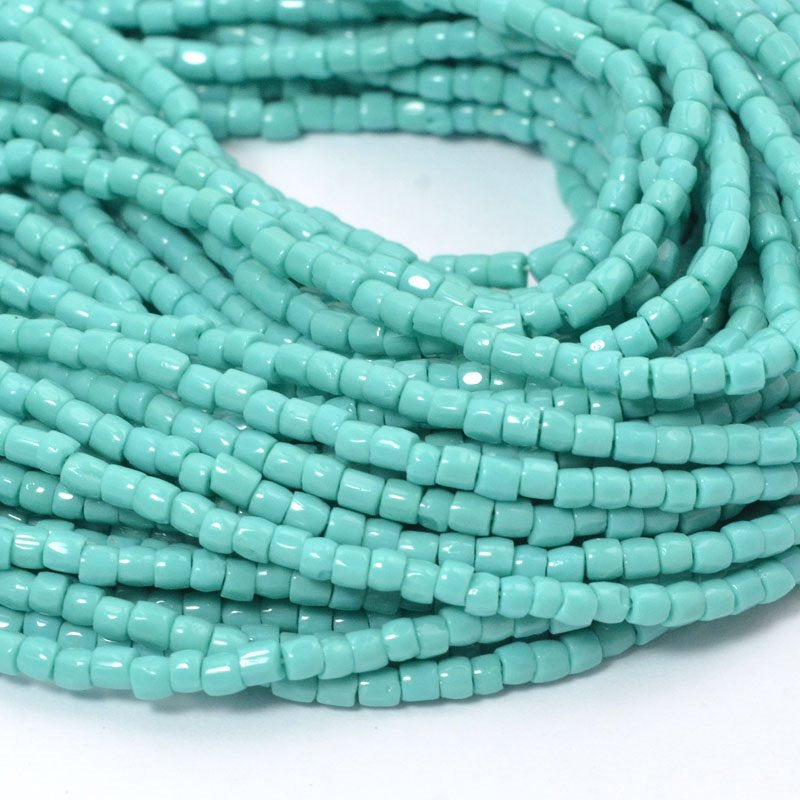 Czech Cut Seedbeads - 9/0 - Opaque Turquoise (hank)