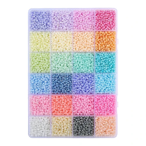 Bead Box - 8/0 - Seed beads - Vibrant Pastels (Box)