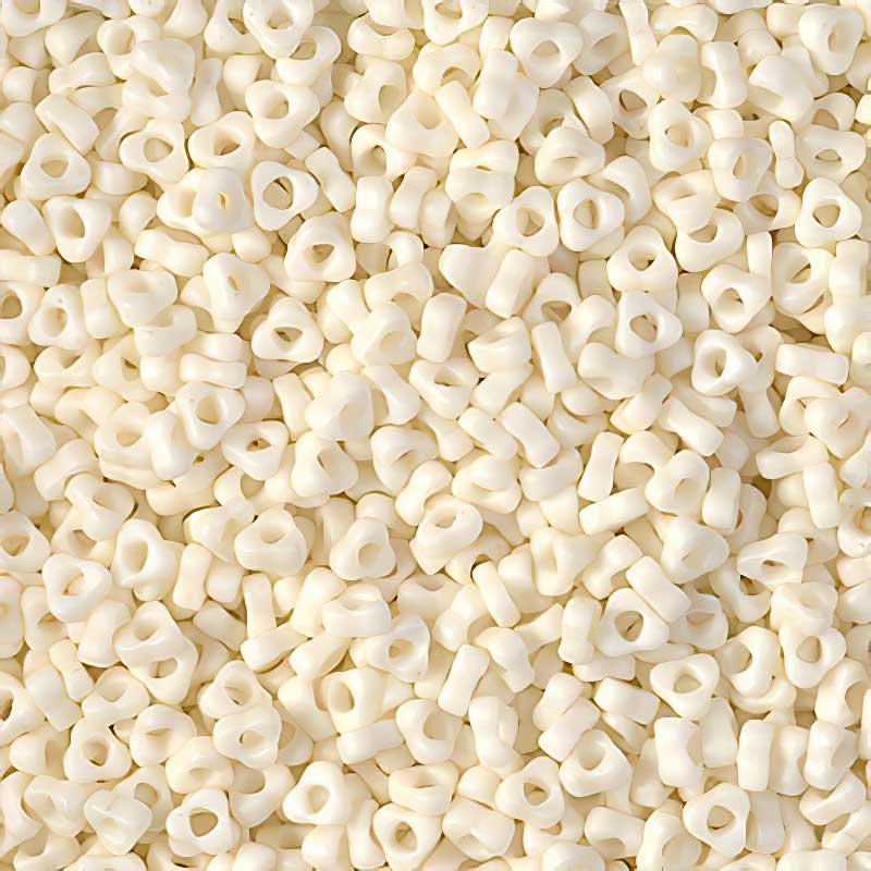 Miyuki Triangle Spacer Beads - 2.8mm - Matte Opaque Cream