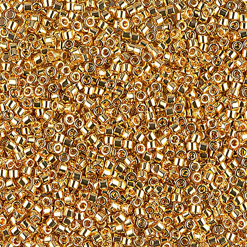 Delica 11/0 Beads - db0031 - Bright Gold 24kt Plated 3.3g