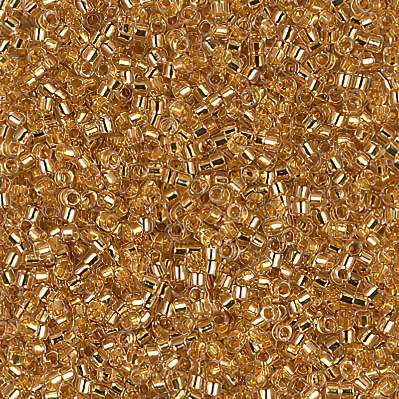 Delica 11/0 Beads - db0033 - 24 kt Gold Lined Crystal 2.5g