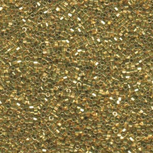 Delica 11/0 Hex-cut Beads - db0034c - Light 24kt Gold Plated 7.1g