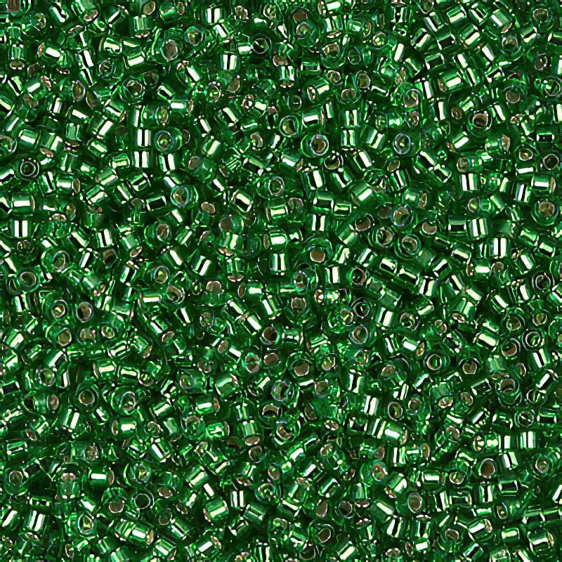 Delica 11/0 Beads - db0046 - Silver Lined Light Green 5.2g