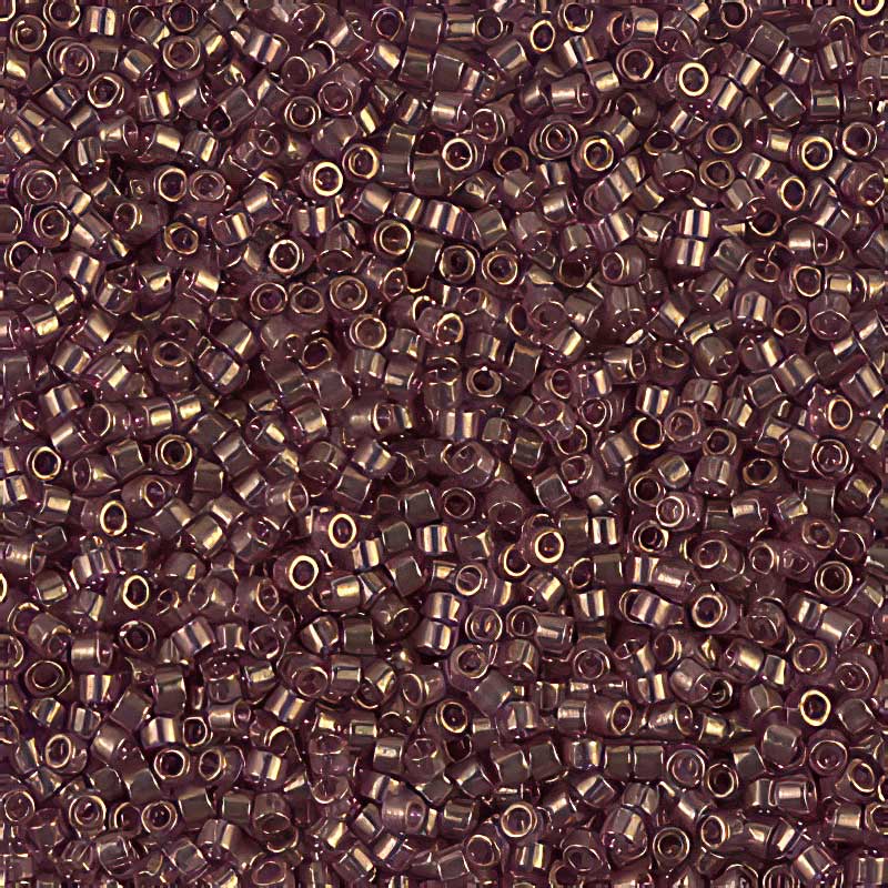 Delica 11/0 Beads - db0108 - Gold Lustre Amethyst 7.1g