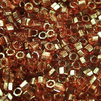 Delica 11/0 Hex-cut Beads - db0121c - Dark Topaz Gold Luster 7.5g