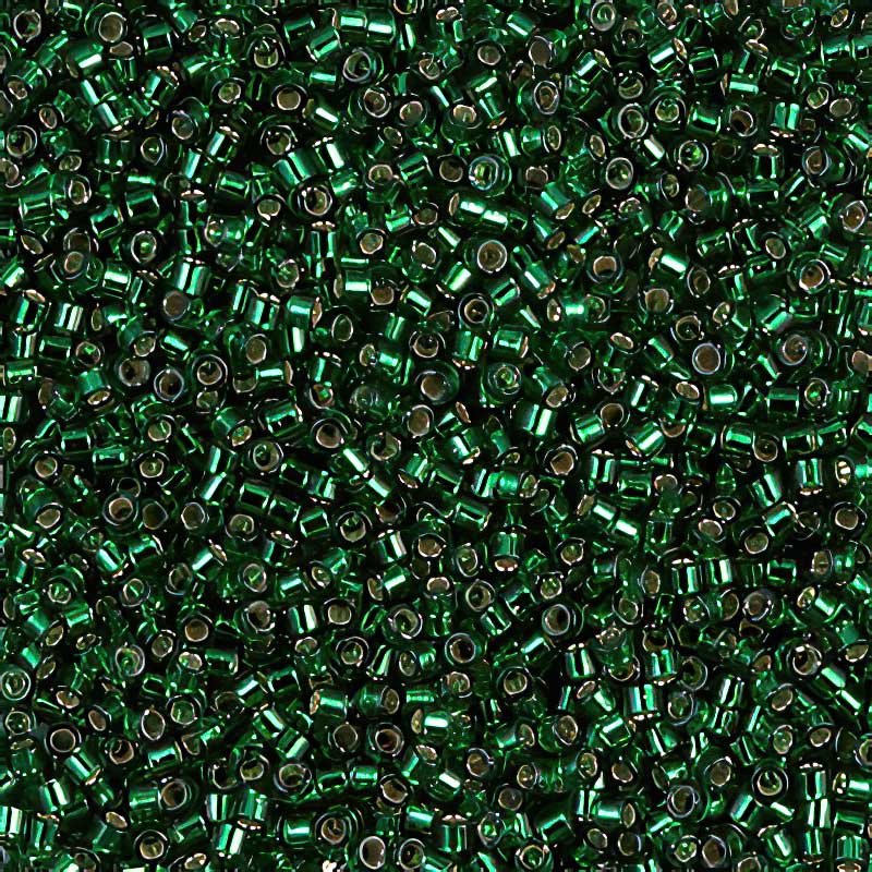 Delica 11/0 Beads - db0148 - Silver Lined Green 5.2g