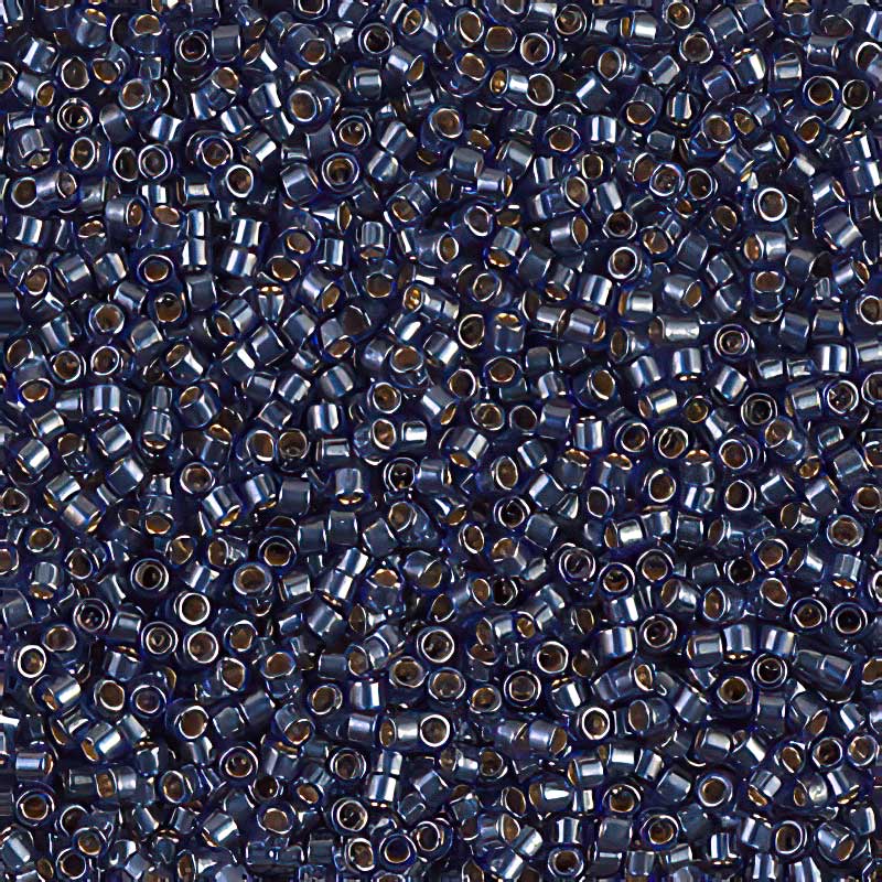 Delica 11/0 Beads - db0278 - Lined Dark Blue Lustre 5.2g