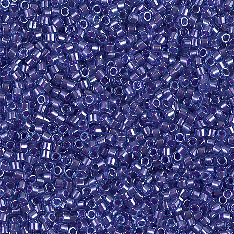 Delica 11/0 Beads - db0284 - Sparkling Purple Lined Aqua Lustre 7.1g