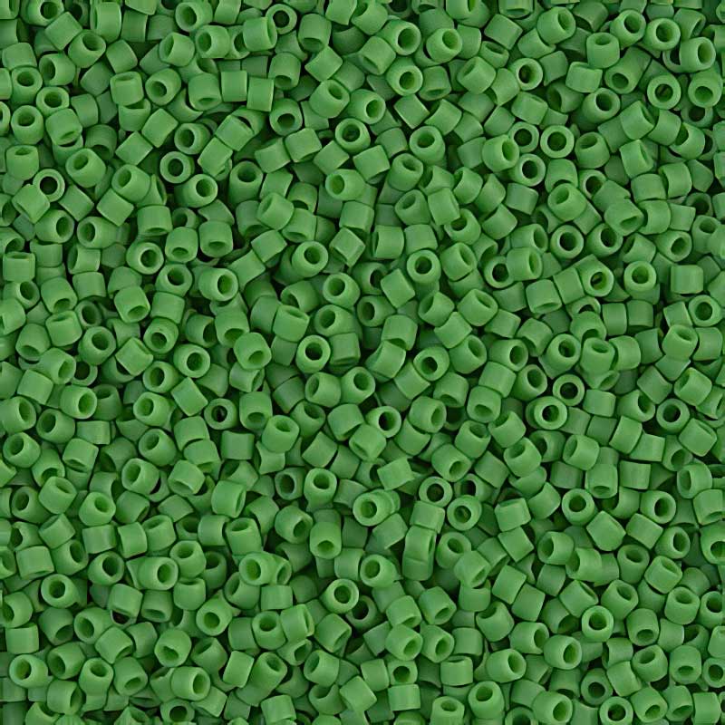 Delica 11/0 Beads - db0754 - Matte Green Bean 5.2g
