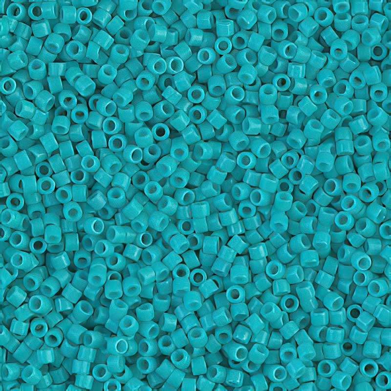 Delica 11/0 Beads - db0793 - Dyed Semi-matte Opaque Turquoise Green 5.2g