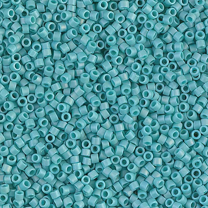 Delica 11/0 Beads - db0878 - Matte Opaque Turquoise AB 5.2g