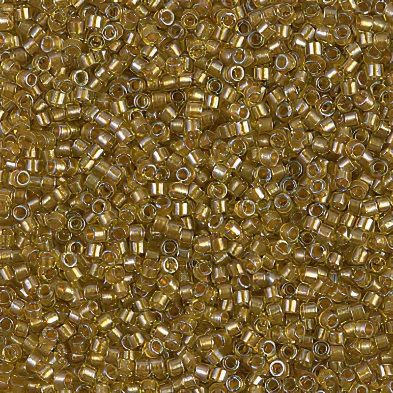 Delica 11/0 Beads - db0909 - Sparkling Marigold Lined Chartreuse 5.2g