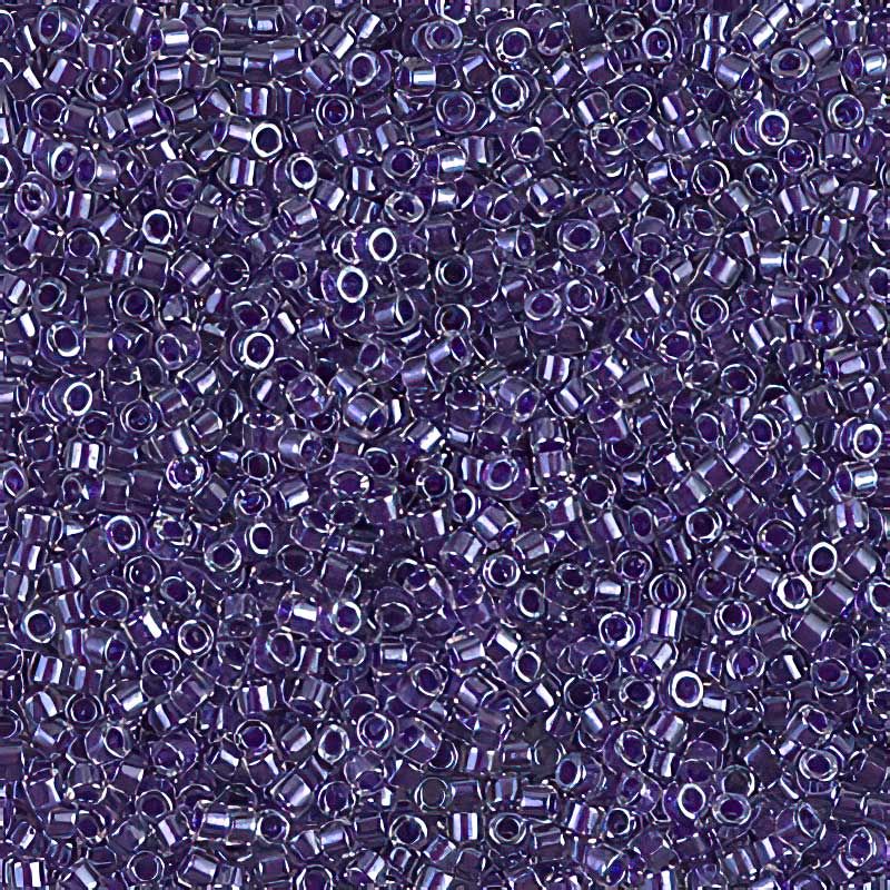 Delica 11/0 Beads - db0923 - Sparkling Violet Lined Crystal 5.2g