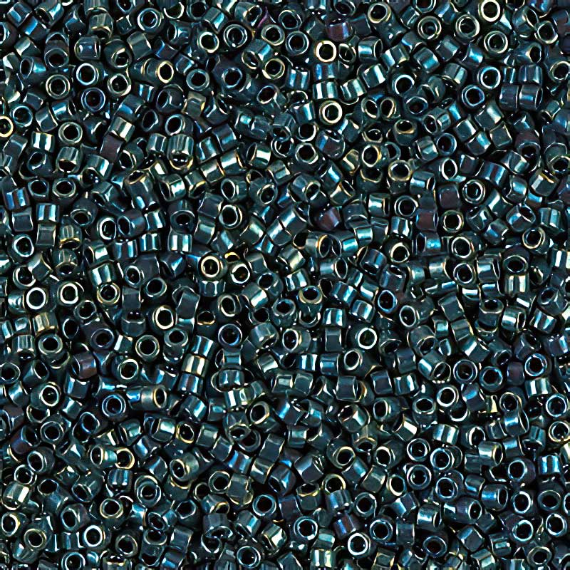 Delica 11/0 Beads - db1006 - Metallic Gold Luster Green Iris 5.2g