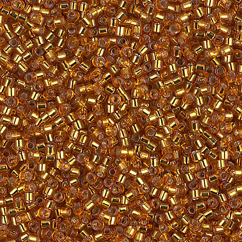 Delica 11/0 Beads - db1201 - Silver Lined Marigold 7.1g