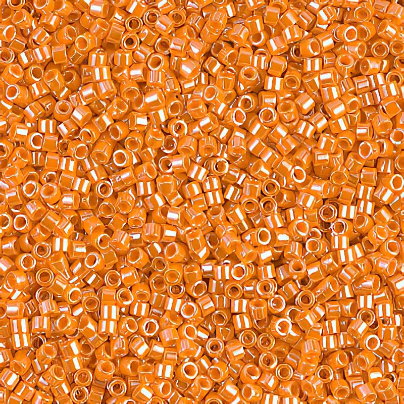 Delica 11/0 Beads - db1563 - Opaque Orange Mandarin Luster 5.2g