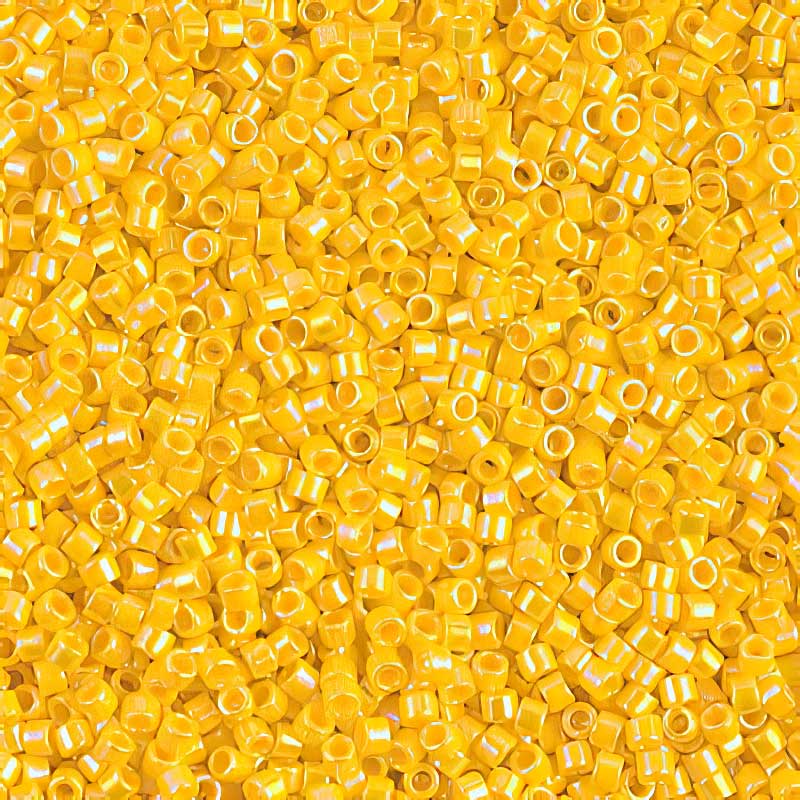 Delica 11/0 Beads - db1572 - Opaque Dark Yellow Canary AB 5.2g