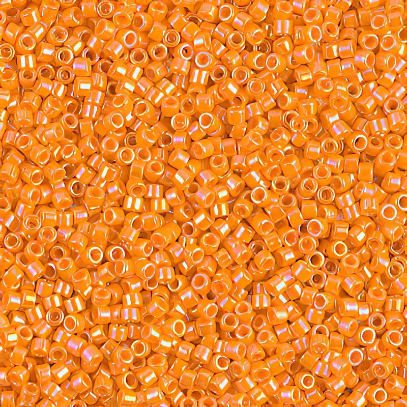 Delica 11/0 Beads - db1573 - Opaque Orange Mandarin AB 5.2g