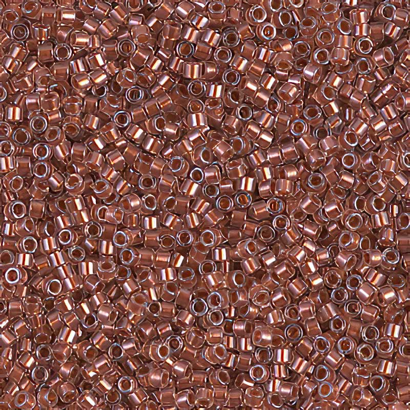 Delica 11/0 Beads - db1704 - Copper Pearl Lined Pink Mist 5g